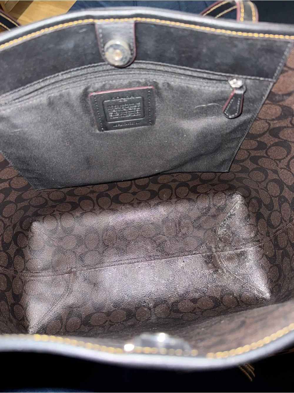 Coach Leopard-Print Leather Tote & Wallet - Tan & Black